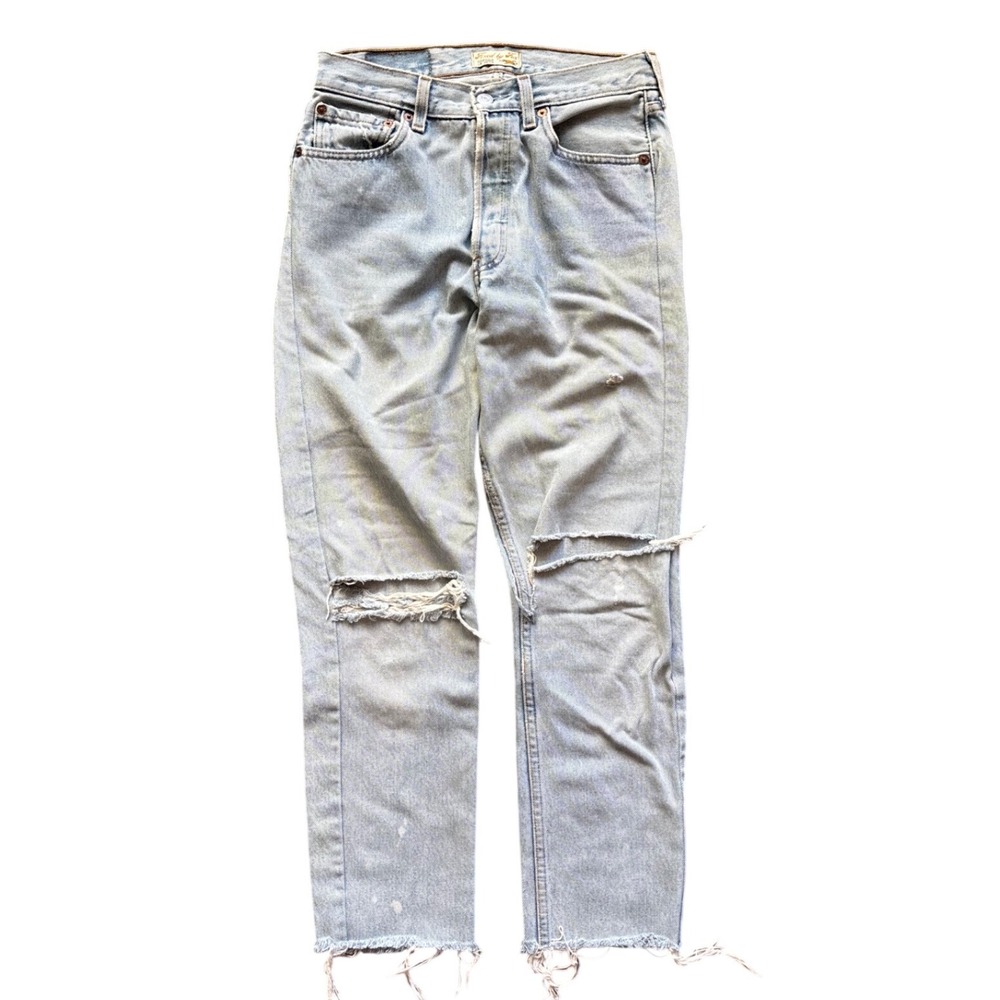 Vintage Levi's Fixed By Fox Repaired 501 Button Fly Denim Jeans